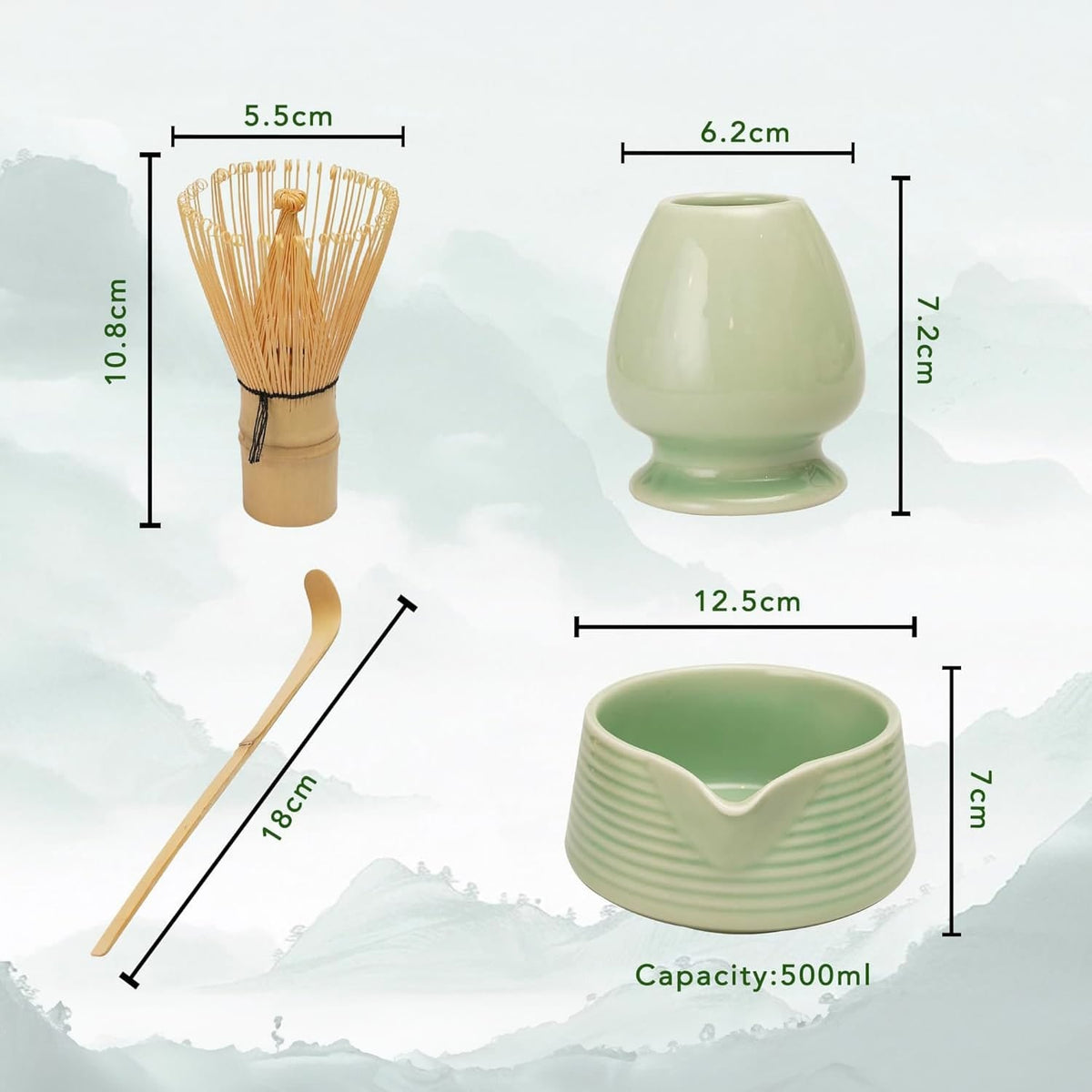 Set accessori matcha – ciotola, frustino e cucchiaio – altra vista del prodotto