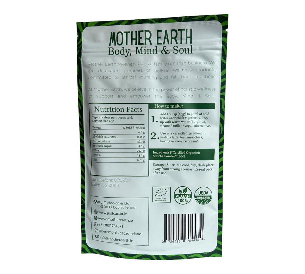 Matcha Powder – 100 g by Mother Earth