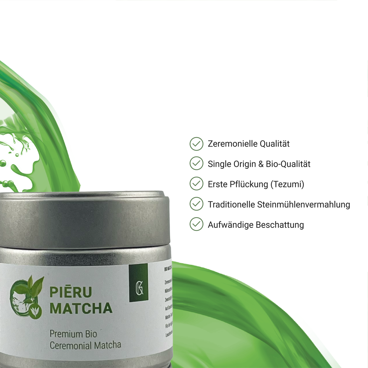 Matcha biologico Piēru – 30 g da Miyazaki – altra vista del prodotto